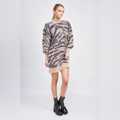 En Saison Mares Mini Sweater Dress SIZE S