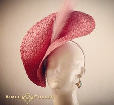 Aimee Fuller Kentucky Derby Fascinator Berry Pink Rose Easter Royal Ascot Hat