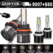 For Dodge RAM 1500 2500 3500 1996 1997 1998 1999 LED Headlights+Fog Light White