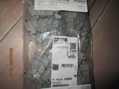 50x Phoenix Contact 1202577 Endhalter E/UK-NS 35 NEU