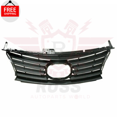 Front Upper Grille For 2014-2016 Lexus IS250 IS350 - Primed Mesh With Emblem Hole