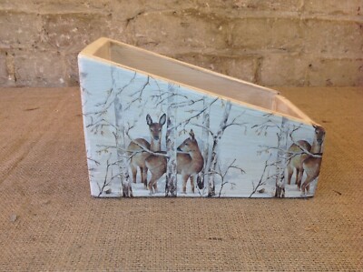 Rustikale Vintage Stil Winter Szene Aufbewahrungsbox Kiste Küchenkiste Decoupage