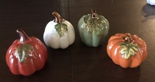Decorative Harvest  Pumpkins Fall Decor Set of 4 in different Colors  styles