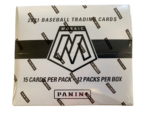 2021 Panini Mosaic Baseball Cello Fat Pack 15 Card Sealed Box 12 packs