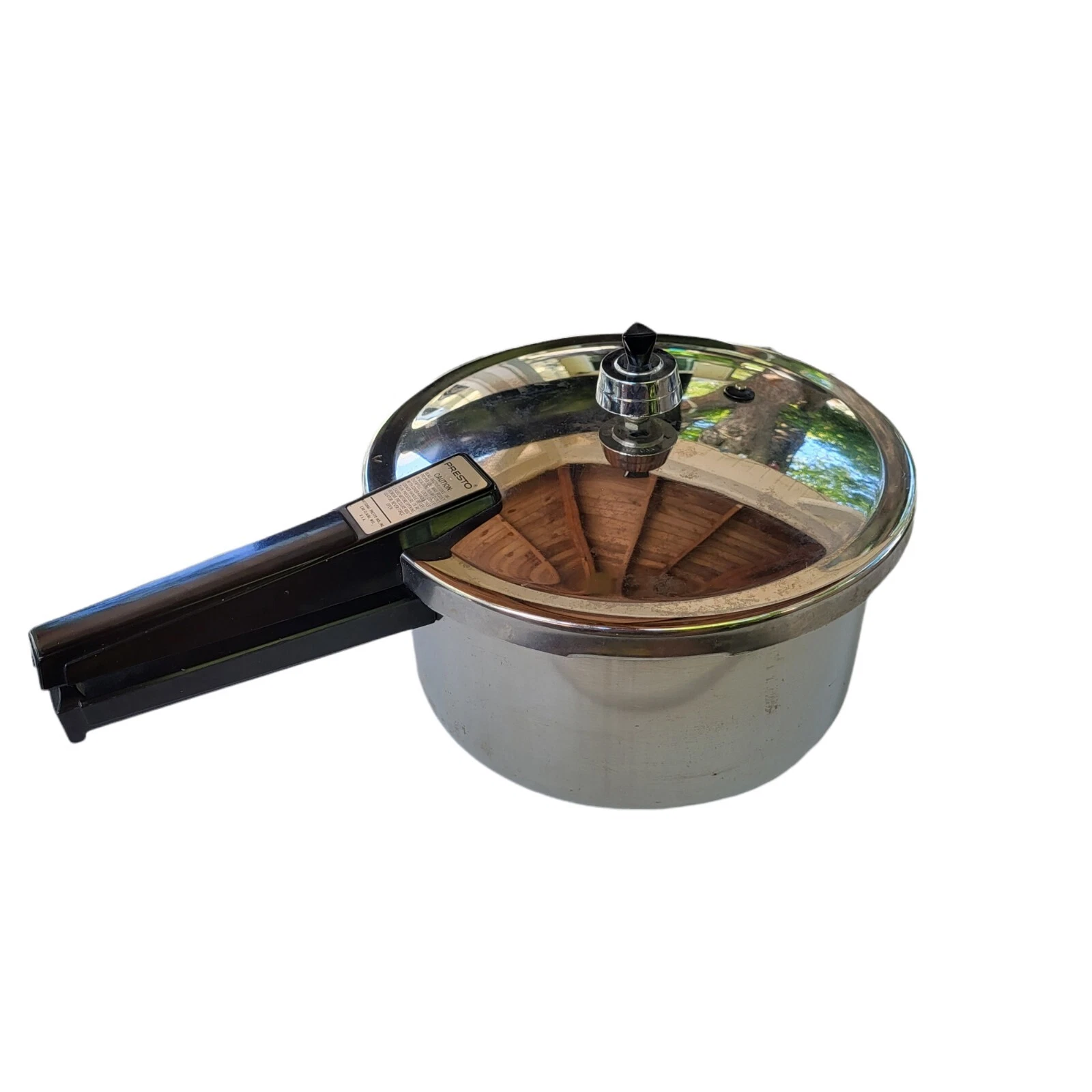 Stainless Steel Pressure Cooker Presto 6 quart 409A NO STRAINER GOOD CONDITION!!
