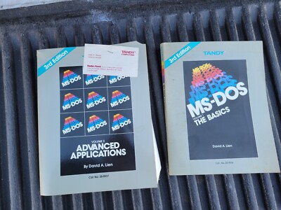 MS DOS Volume 1 & 2 Advanced Operations By David A Lien MS DOS The Basics Tandy
