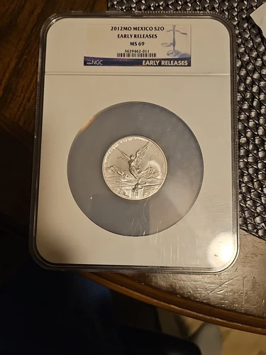 2012 Mexico 2 oz Silver Libertad NGC MS69 2 Onza Early Releases Rare