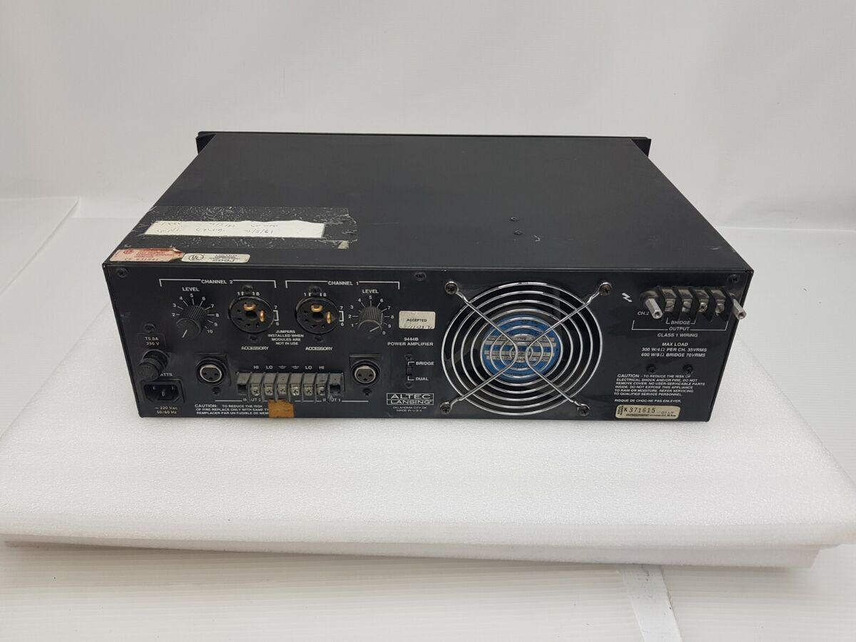 Altec Lansing Power Amplifier Model 9444B Anniversary Series Altec Lansing Power Amplifier Model 9444B Anniversary Series