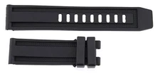 23mm Black Rubber Watch Strap for Luminox Black Ops Watches