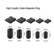 10 PCS Ferrite Chokes Bead Rings Core RFI EMI Noise Suppressor Filter Cable Clip