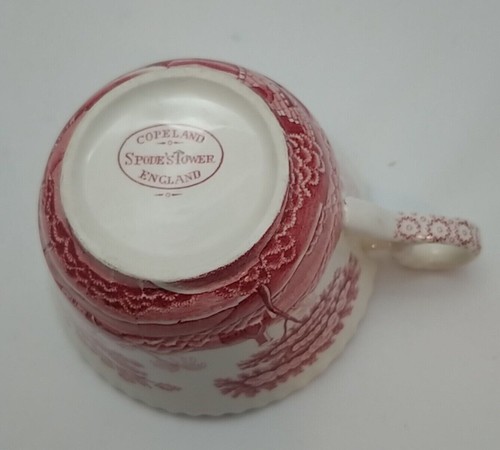 Copeland Spode's Tower Tea Cup and Saucer Set of 6 Pink - England - Picture 10 of 11