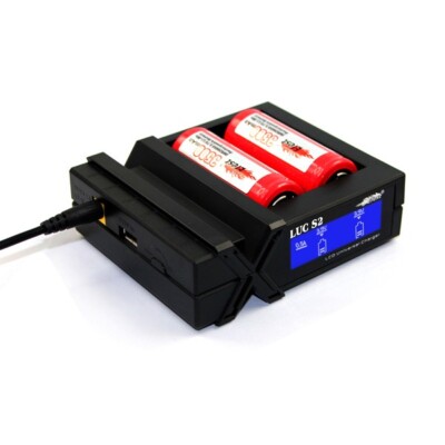 Efest LUC S2 Ladegerät für Li-Ionen Akkus 3,6V/3,7V + Netzteil