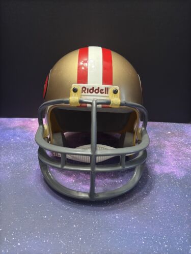 Replica casco medio giovanile vintage anni 90 NFL San Francisco 49ers Riddell full size - Foto 3 di 17