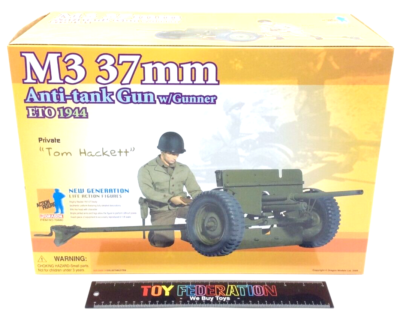 DRAGON 1/6 Scale WWII US M3 37mm Anti-Tank Gun W/Gunner Tom