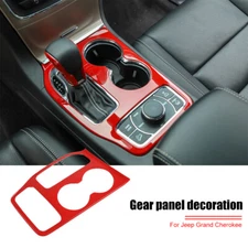 Interior Gear Shift Box Panel Cover Beael Trim For Jeep Grand Cherokee 2016+ Red