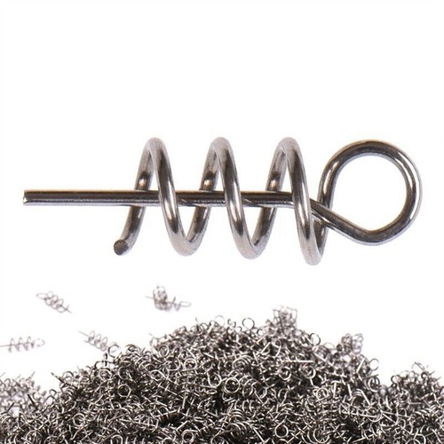 50pcs Worm Fishing Hook Centering Pin snap Latch Needle Spring Twist Crank Lock - Picture 3 of 24