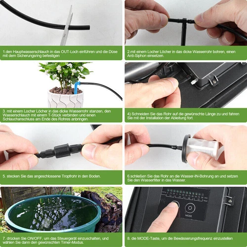 Solar Bewässerungssystem Pflanzenbewässerung Automatisch automatische System Kit - Bild 9 von 13