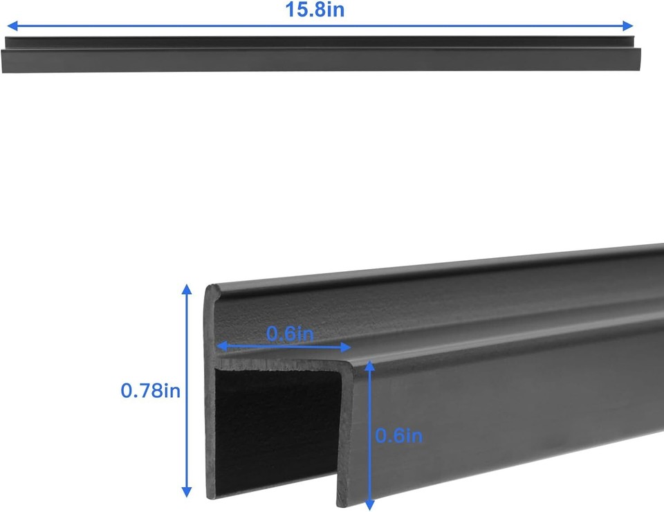 4 Pieces Hanging File Rails PVC Drawer Black 16 Inch File Cabinet Rails ...