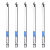 "5Pcs PH2 Phillips Bits FüR 1/4\" Sechskantschaft, 4\" Lang, Poliert"