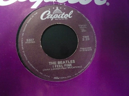 THE BEATLES - I feel fine / She's a woman 45  Purple CAPITOL  label