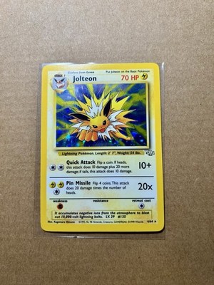 jolteon pokemon card ebay Pokemon TCG Jungle Jolteon 4/64 Holo Unlimited Holo Rare LP Condition