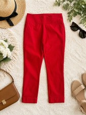 7th Avenue Design Studio Red Cropped Pants Women’s Small Stretch Pull On
