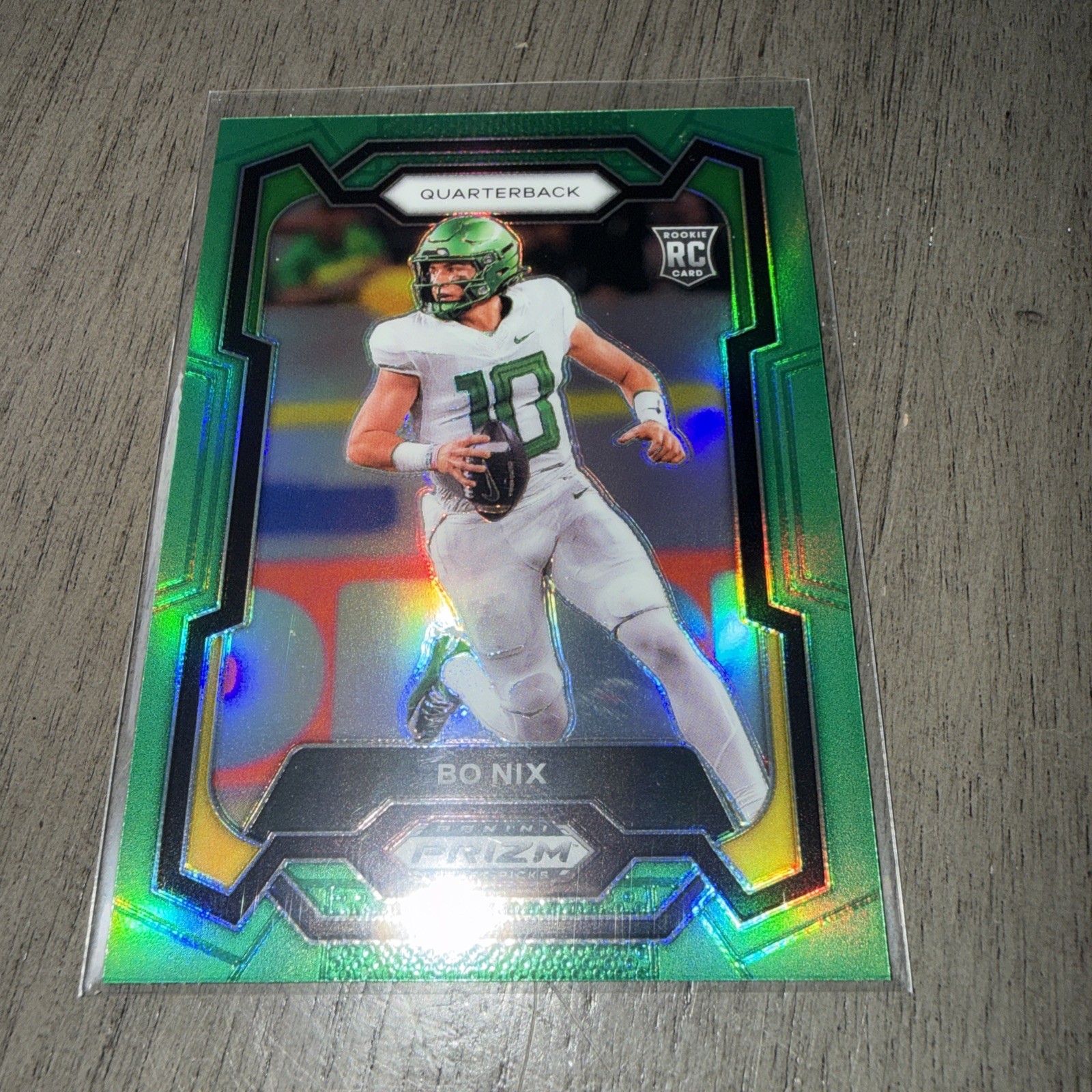2024 Panini Prizm Draft Picks - Bo Nix #105 Green Prizm (RC)