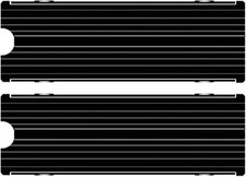 M.2 Heatsink SSD Cooler for PS5 PCIE NVME or SATA m2 2280 SSD Cooling  Black 2...