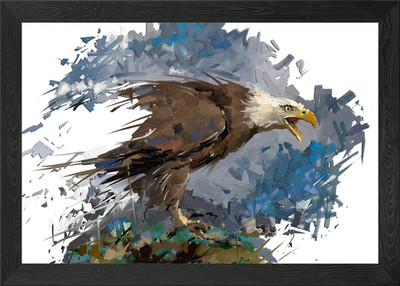 Adler oder Falke gerahmtes Wandbild Poster Leinwanddruck Bild