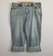 NWT Ava  Viv High Rise Cuffed Straight Leg Jeans Size 26