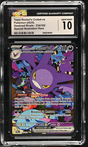 Team Rocket's Crobat ex graded CGC 10 for sale on eBay