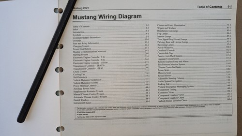 2021 Ford Mustang wiring diagram shop manual - Picture 2 of 8