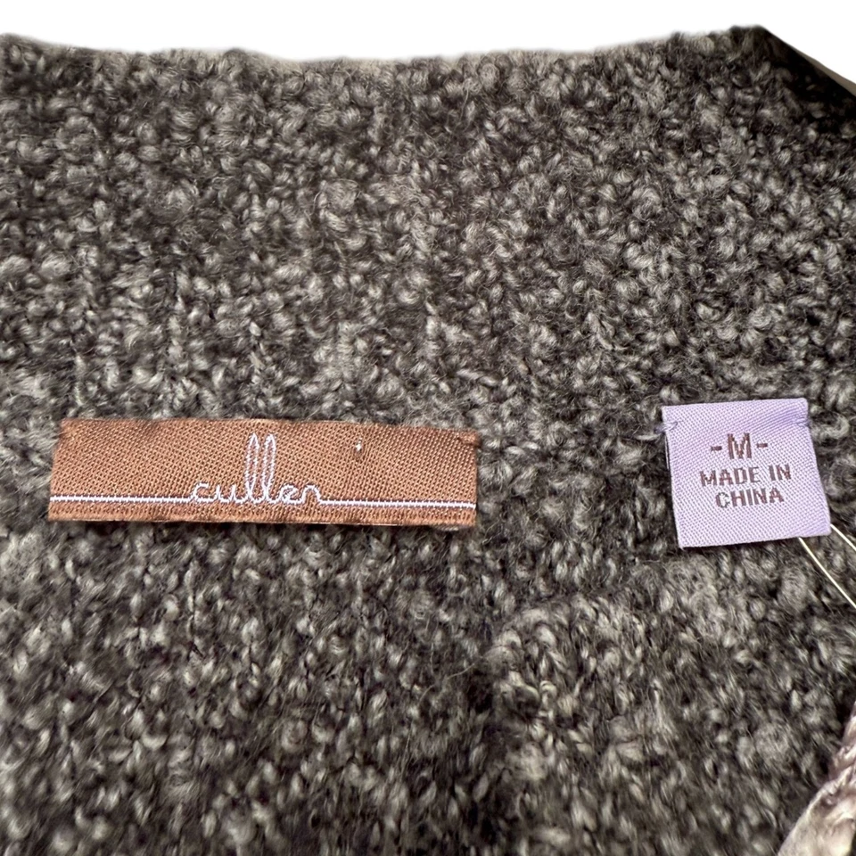 Cárdigan Marca CULLEN Mezcla Lana Cachemira Mediano Mujer Suéter Gris Boucle Nuevo con Etiquetas Foto 4 de 4