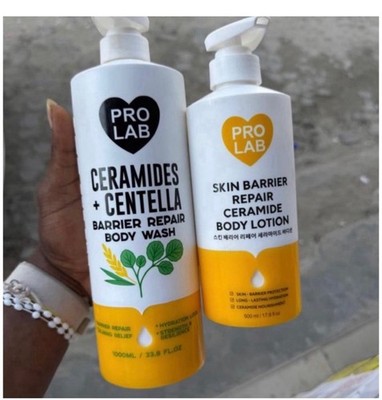 Pro-Lab Ceramide Skin Repair Brightening Shower Gel And Lotion  2pieces