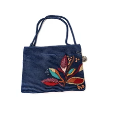 The Sak Floral Blue Embroidered Hand Crochet Convertible Crossbody Bag NEW