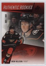 2023 Upper Deck SP Game Used Authentic Rookies Red /222 Drew Helleson #261 13nm