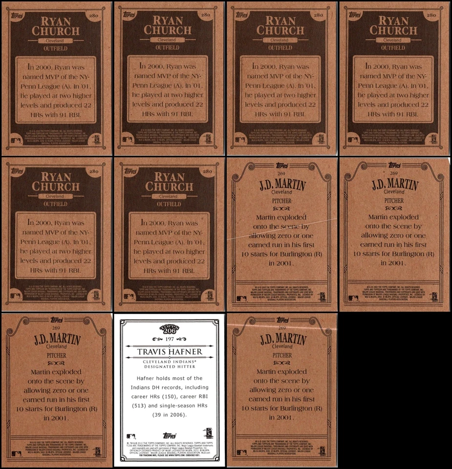 Lote de tarjetas Topps 206 Cleveland Indians (23) - OFERTA EXCLUSIVA - ¡ACTÚA RÁPIDO! Foto 4 de 4