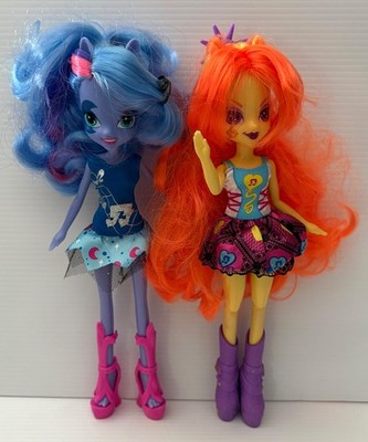 2 MY LITTLE PONY DOLLS ADAGIO DAZZLE & VICE PRINCIPAL LUNA DOLL WORKING MIC