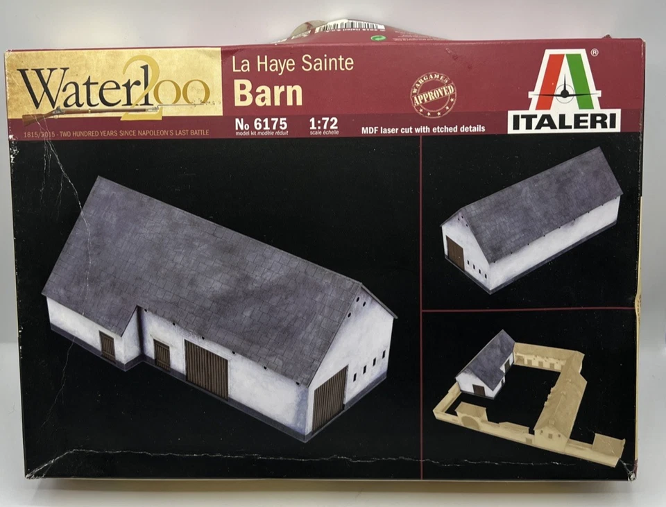 ITALERI Waterloo La Haye Sainte Barn #6175 1/72 Scale Model New Open Box 2015 - Image 2 of 4