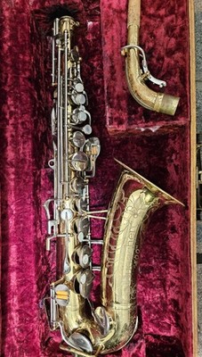 Buescherテナーサックス400 Buescher 400 Top Hat and Cane Tenor Relacquered Looks Original 管楽器・吹奏楽器