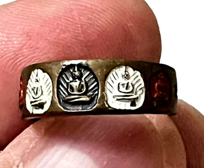 Ring Somdej LP Kuay Wat Kositaram BE 2515 16mm Bless Luck Thai Amulet Blessed