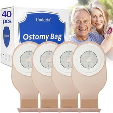 40 PCS Colostomy Bags Leak-Proof One Piece Ostomy Bag Ostomy Supplies Cut to Fit