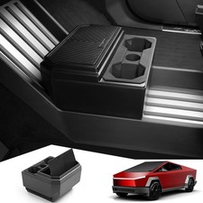 Foronetry Floor Lower Console Storage Box with Cup Holder for Tesla Cybertruc...