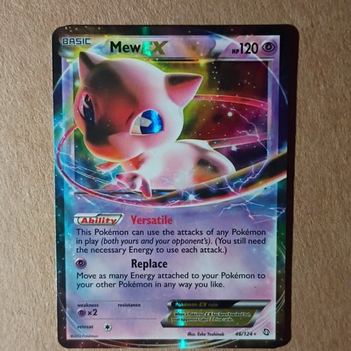 Pokemon Mew EX 46/124 Dragons Exalted Ultra Rare Holo Full Art Card