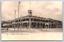 Southern Hotel Waycross Georgia GA Street View Rotograph c1905 Postcard