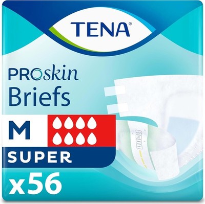 TENA ProSkin Unisex Adult Diapers with Tabs Maximum Absorbency Medium -56 CT