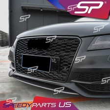 Rs7 Style Honeycomb Mesh Front Grille Gloss Black For Audi A7 S7 2012-2015