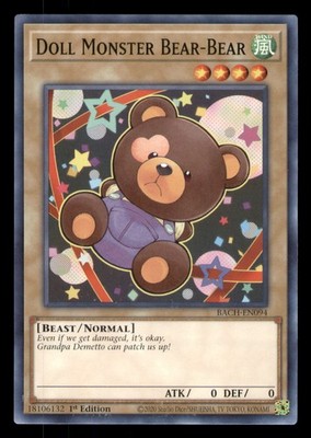 Yugioh Doll Monster Bear-Bear #BACH-EN094 Battle of Chaos LP