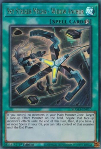 Sky Striker Mecha - Widow Anchor BLHR-EN092 YuGiOh Battles of Legend: Hero's Revenge card
