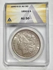 ANACS 1890 S Morgan Silver Dollar AU50